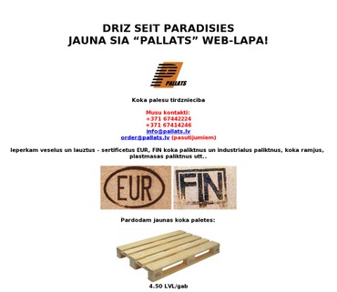 Pallats, ražotne, SIA